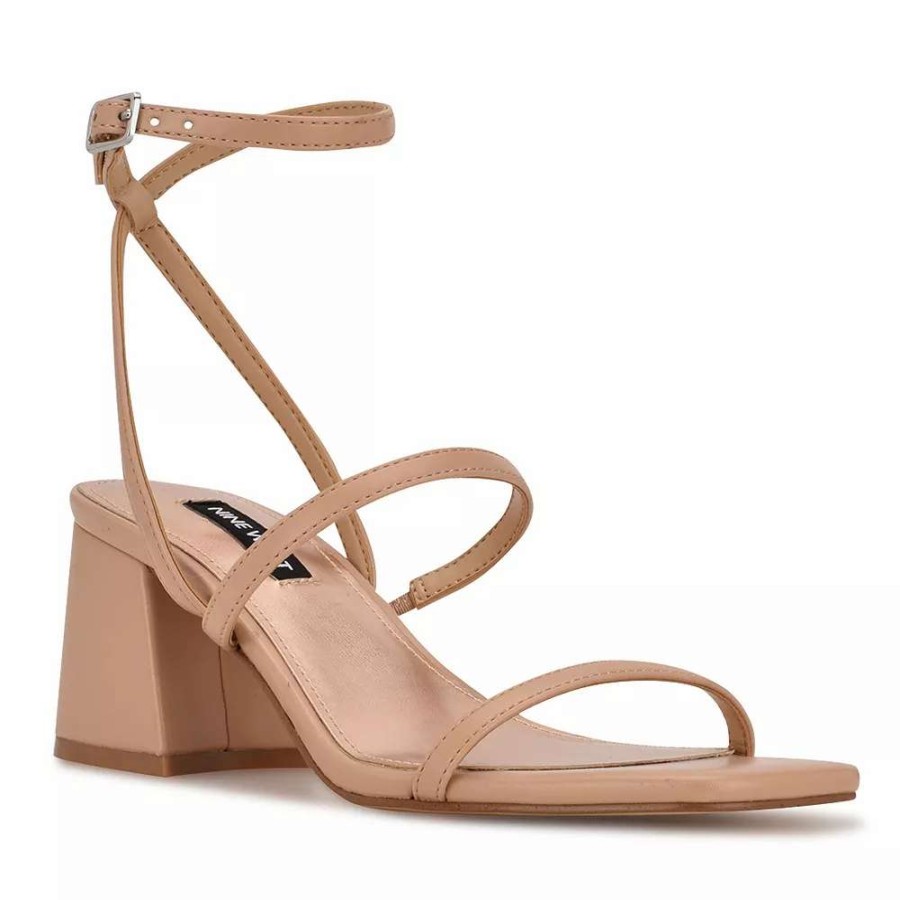 Shoes * | Nine West Gali Women'S Heeled Dress Sandals Light Natural