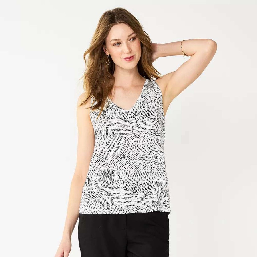 Clothing * | Women'S Nine West Easy V-Neck Tank